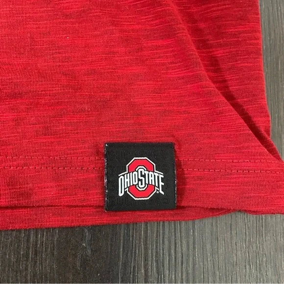Nike Womens OSU Ohio State Buckeyes Crop Top Shirt Size XXL Red 2X Dri-Fit - Picture 8 of 10